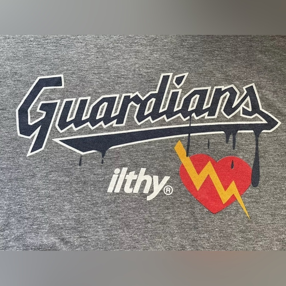 Cleveland Guardians Ilthy Promo T Shirt Adult Unisex XL Gray Baseball - Picture 3 of 5